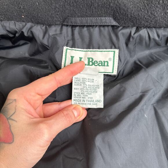 Vintage LL Bean Snow Jacket Men's Medium Tall Green Thinsulate Waterproof 90s - Picture 8 of 13